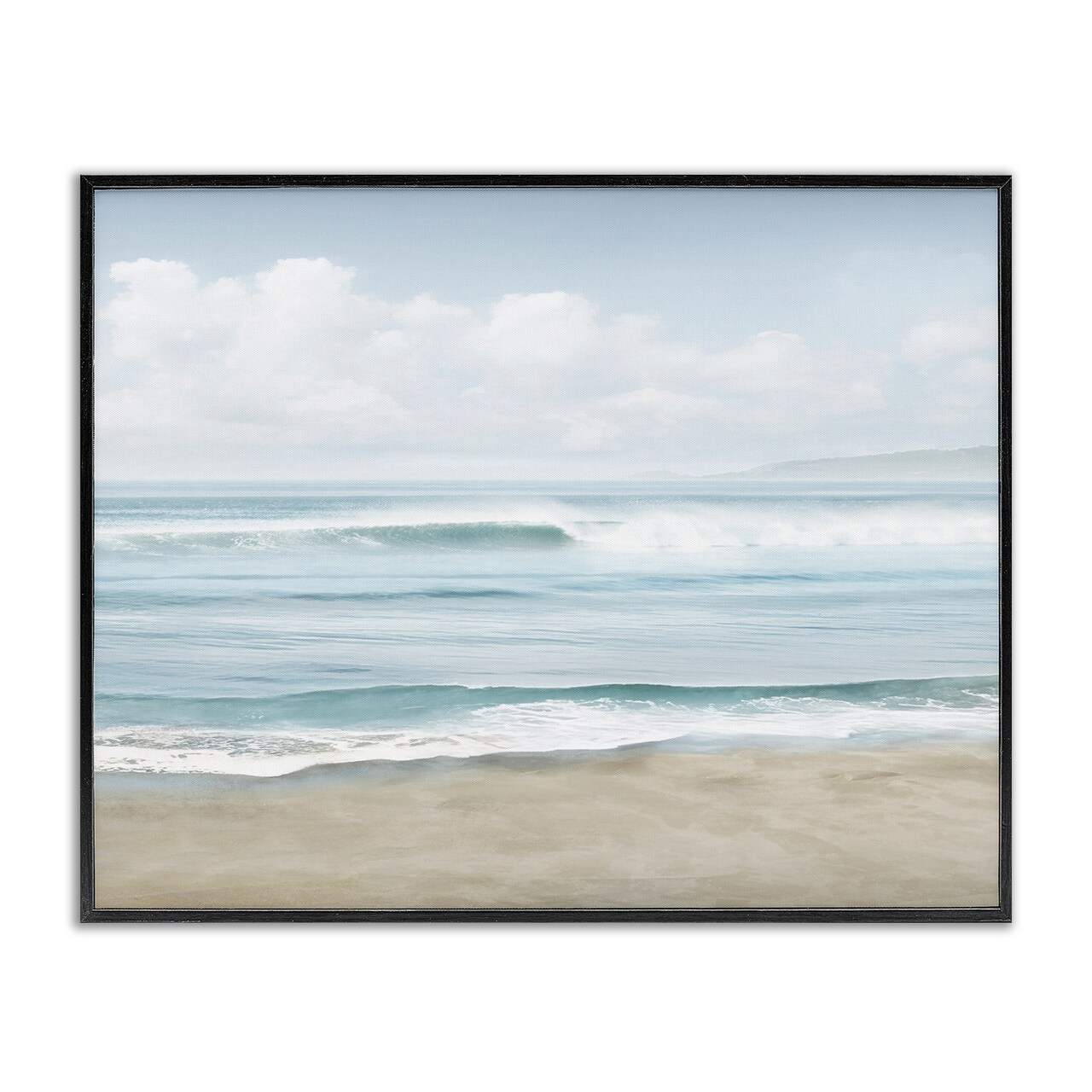 Stupell Industries Soothing Beach Waves Framed Giclee Wall Art Design by Mike Calascibetta